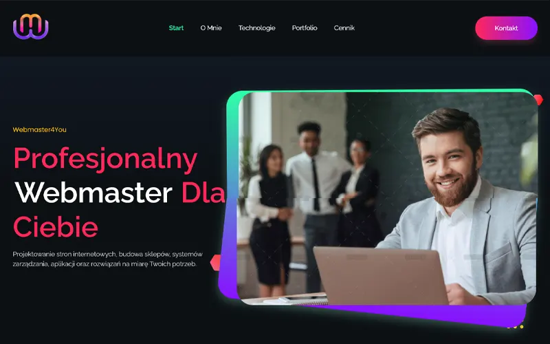 webmaster4You – projekt strony dla twórcy stron internetowych